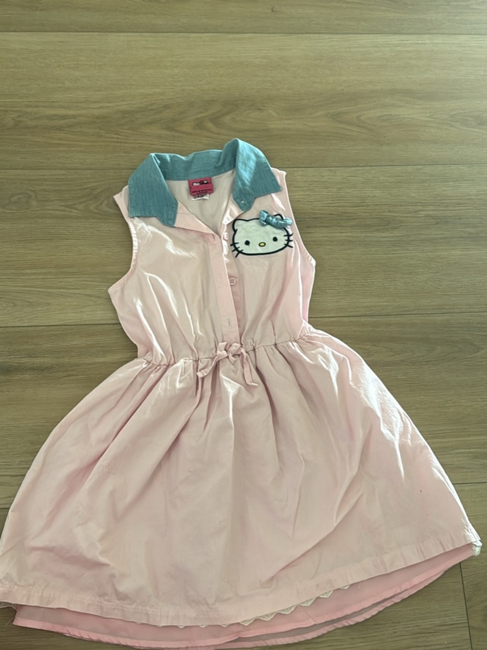 Hello Kitty Pink Dress with Blue Collar